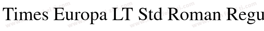 Times Europa LT Std Roman Regular字体转换